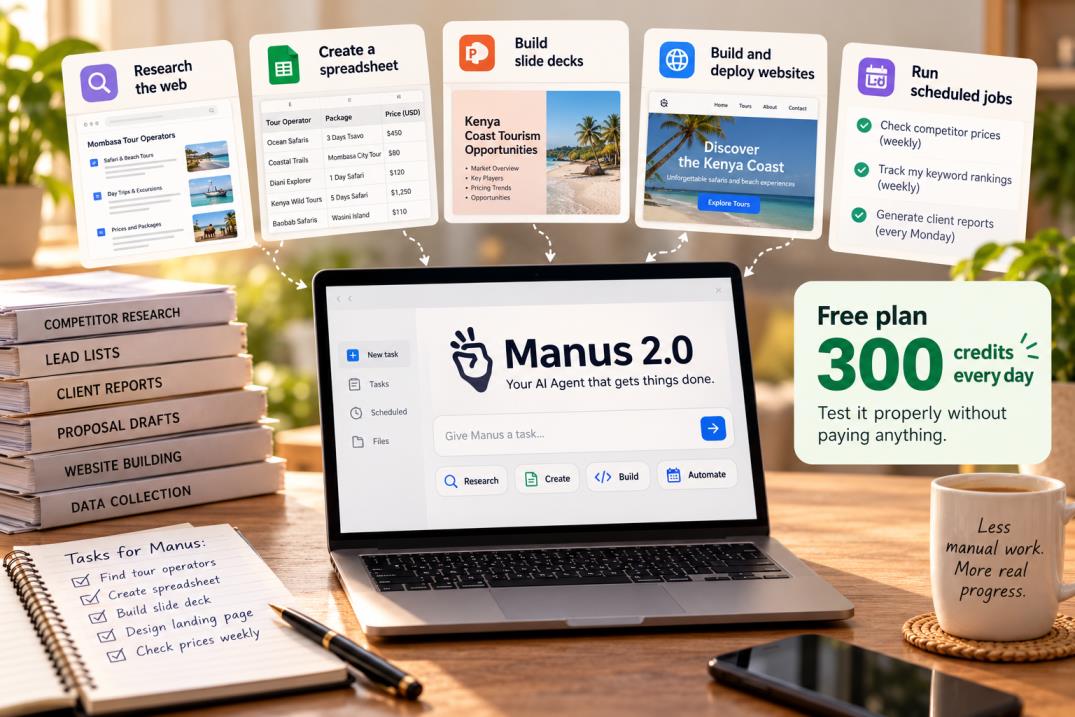 Manus 2.0: An AI That Does the Whole Task, Not Just the Chat