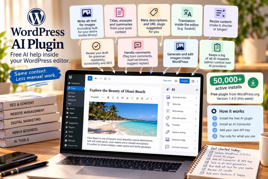 WordPress Now Has an Official AI Plugin. It’s Free, and It Writes Your Alt Text